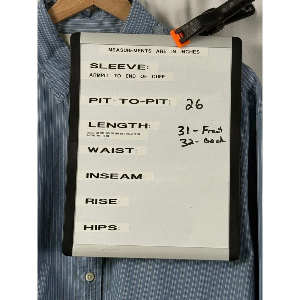 Polo Ralph Lauren Everett Striped Long Sleeve Shirt Blue White Mens‎ L